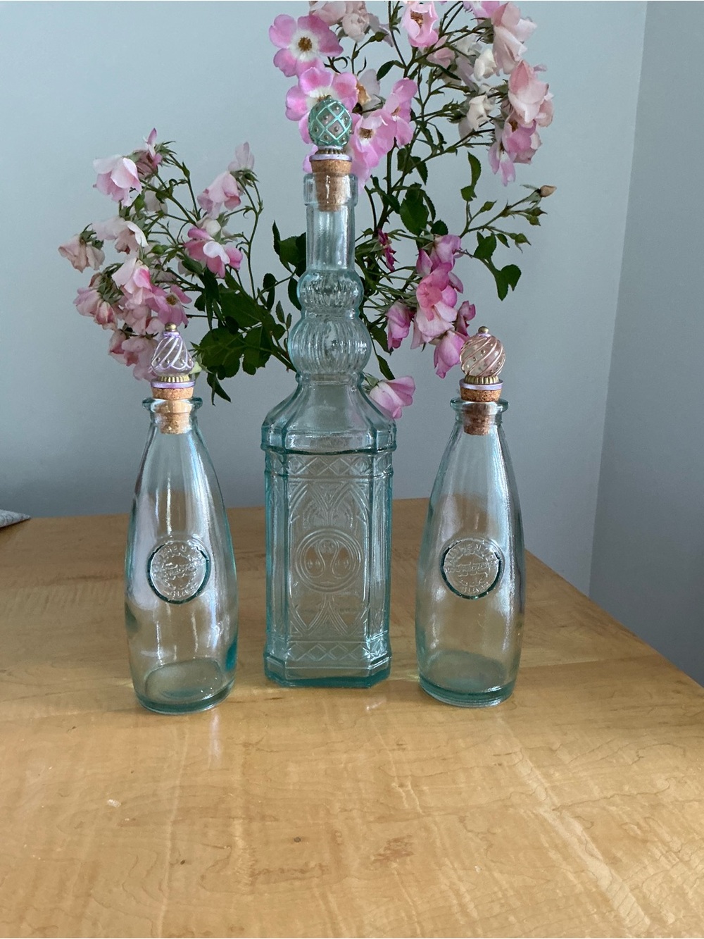 Decorative Decanters w/Handmade Corks